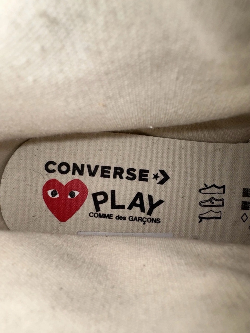 Converse Black High-Top Sneakers Commes Des Garçons Collaboration (US MENS 7) - Picture 4 of 6